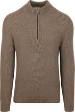 Suitable Half Zip Trui Patch Taupe maat Maat 52/54 (L) Heren, Maat 52/54 (L), Overige kleuren, Verzenden, Nieuw