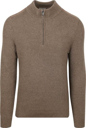 Suitable Half Zip Trui Patch Taupe maat Maat 52/54 (L) Heren, Maat 52/54 (L), Overige kleuren, Verzenden, Nieuw