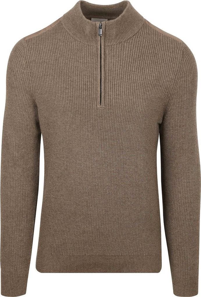 Suitable Half Zip Trui Patch Taupe maat Maat 52/54 (L) Heren, Kleding | Heren, Truien en Vesten, Overige kleuren, Nieuw, Maat 52/54 (L)