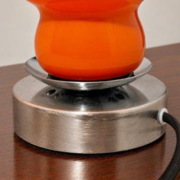 Lampe de table - Métal, Verre - Rétro. Ère spatiale.