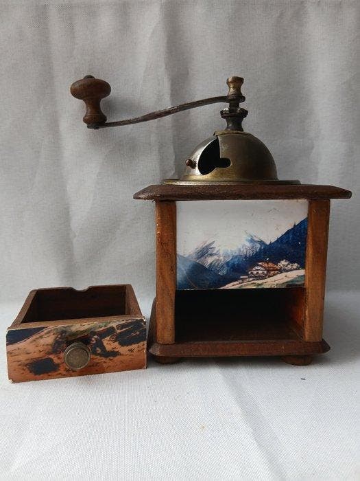 japy - Koffiemolen - Hout, staal en messing, Antiquités & Art, Antiquités | Ustensiles de cuisine
