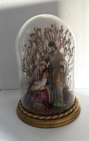 Saverio Giordano - Beeldje - Natività sotto campana - 32 cm