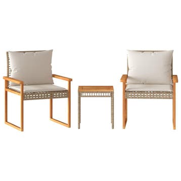 Bistroset Beige | -58% nu weg | Retour deal, Tuin en Terras, 2 zitplaatsen, Eettafel, Verzenden, Nieuw