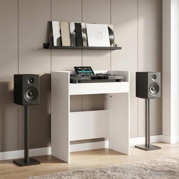 vidaXL DJ Tafel Wit 62 x 45 x 102 cm Bewerkt hout, Verzenden, Nieuw