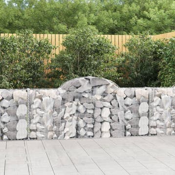 vidaXL Schanskorven 6 st gewelfd 200x30x80/100 cm, Tuin en Terras, Verzenden, Nieuw