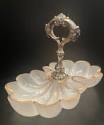 Plat de service - Opaline - Rare « en forme de coquille », Antiquités & Art