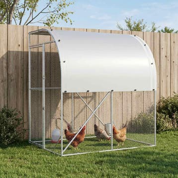 vidaXL Kippenhok zilver 200 x 200 x 215 cm Gegalvaniseerd, Verzenden, Nieuw