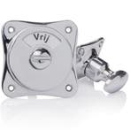 WC slot draaiknop vrij-bezet glanzend nikkel - retro jare..., Ophalen of Verzenden, Slot