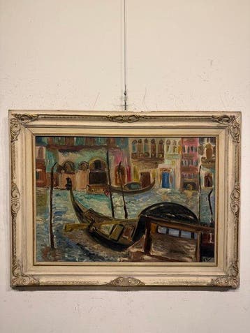 Italiaanse school (XX) - Gondole a Venezia, Antiquités & Art