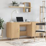 vidaXL Bureau 140x50x75 cm bewerkt hout sonoma eikenkleurig, Verzenden, Nieuw
