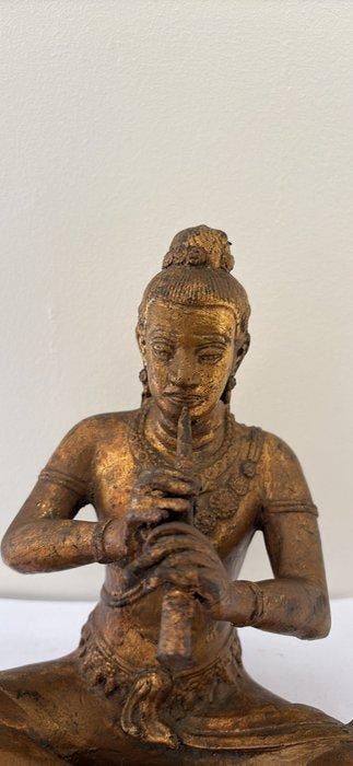 Prince Phra Aphai Mani joueur de flûte - Bronze - Thaïlande
