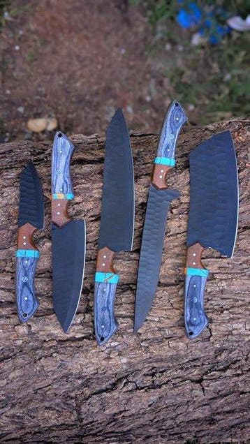Highclasscrafts Handmade - Keukenmes - Staal, Hout - IJsland, Antiek en Kunst