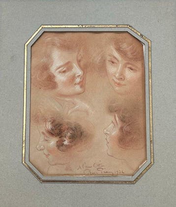 René Péan (1875-1955) - Etude de portraits (Vendu sans prix