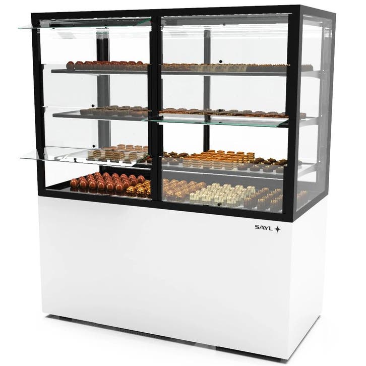 Koelvitrine | INTEGRA | Wit/Zwart | +2°C/+6°C | Geforceerd, Zakelijke goederen, Horeca | Keukenapparatuur, Nieuw in verpakking
