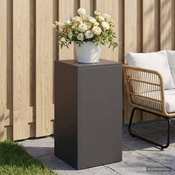 vidaXL Plantenstand Zwart 30 x 30 x 60 cm Staal, Tuin en Terras, Verzenden, Nieuw