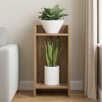 vidaXL Plantenstand Artisanaal eiken 30 x 30 x 60 cm Bewerkt, Verzenden, Nieuw
