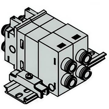 SMC Double Vérification Collecteur Vanne Pneumatique 4mm, Verzenden