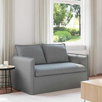 vidaXL bank / zetel Lichtgrijs 136 x 82 x 85 cm Stof, Verzenden