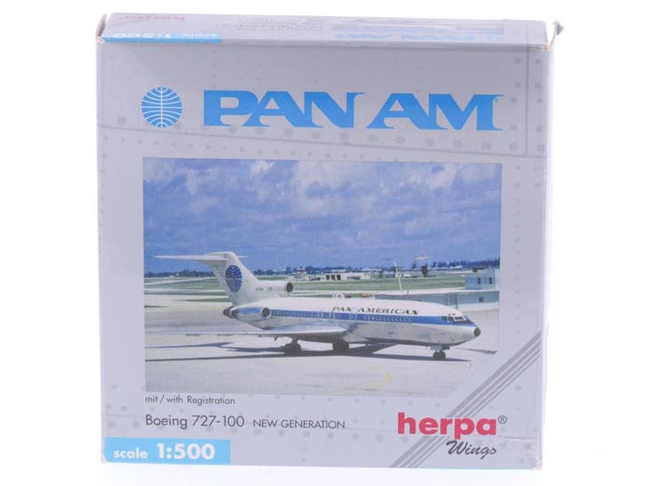 Schaal 1:500 Herpa 512633 Pan Am Boeing 727-100 Reg. N357..., Hobby & Loisirs créatifs, Modélisme | Avions & Hélicoptères, Enlèvement ou Envoi