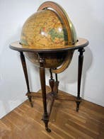 Globe bar - Maatwerk - Hout, Messing, Papier, Antiek en Kunst