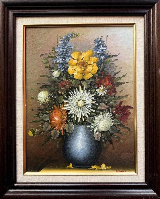 Harris (XXe Siècle) - Vase Bleu, Antiquités & Art, Art | Peinture | Classique