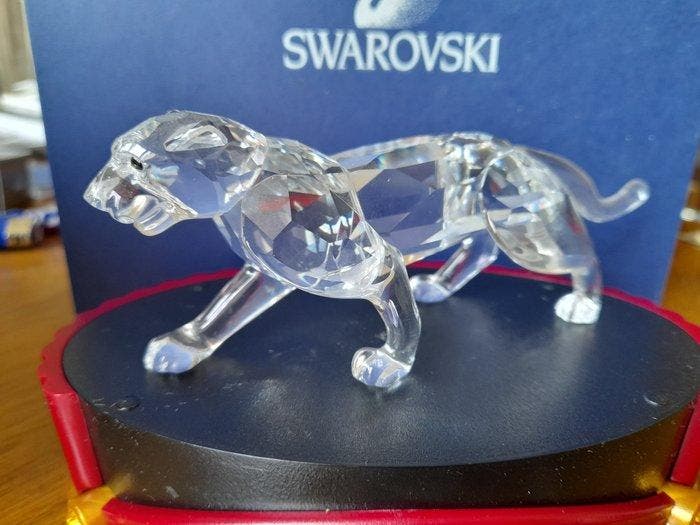 Swarovski - Beeldje - Leopard - 217093 - Box + Certificate -, Antiek en Kunst, Curiosa en Brocante