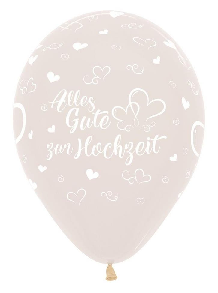 Ballonnen Alles Gute zur Hochzeit Hearts Crystal Clear 30cm, Hobby & Loisirs créatifs, Articles de fête, Envoi