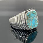 Zilver - Ring - turkoois, Antiek en Kunst