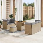 vidaXL Tuinbank Set 8 pcs Beige poly rattan, Verzenden, Nieuw