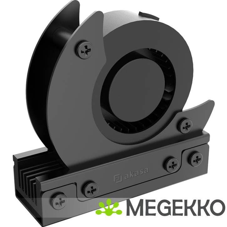 Akasa Gecko Cooler M.2 NVMe SSD Luchtkoeler 5 cm Zwart 1, Computers en Software, Computerkoelers, Nieuw, Verzenden
