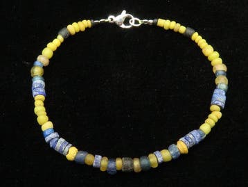 Oud-Bactriaans Armband van lapis lazuli kralen met Romeinse