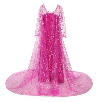 Prinsessenjurk - Roze Elsa jurk met sleep - Kleedje, Verzenden, Nieuw