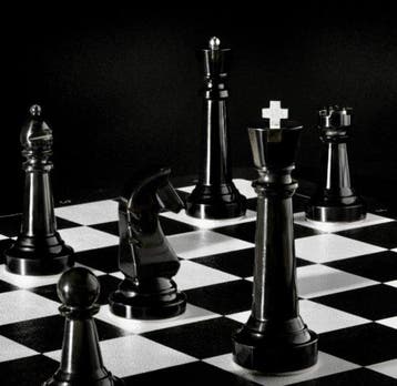 Schaakspel - Lumina Chess Monochrome Versie