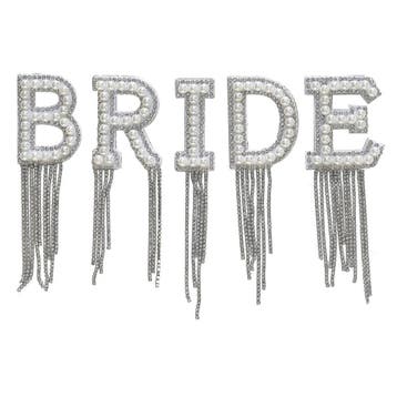 Bride Opstrijkletters Zilver, Verzenden, Nieuw