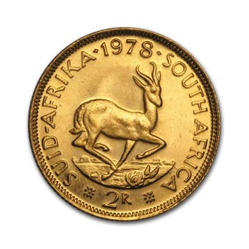 2 Rand gouden munt Zuid Afrika