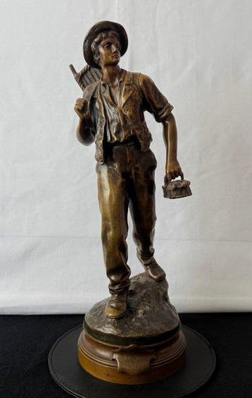 Maurice Constant (1875-1910) - sculptuur, „Le Vendangeur“ -