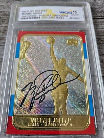 1998 Fleer Signature Series Michael Jordan Gesigneerde, Nieuw