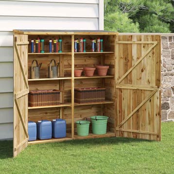 vidaXL Tuinschuur 163x50x171 cm massief grenenhout, Tuin en Terras, Verzenden, Nieuw