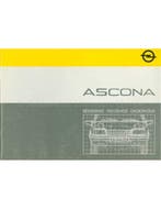 1985 OPEL ASCONA INSTRUCTIEBOEKJE NEDERLANDS, Auto diversen, Handleidingen en Instructieboekjes