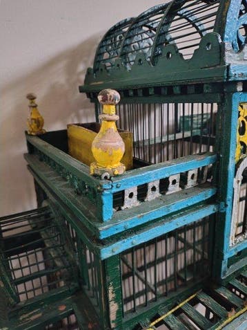 Cage à oiseaux - Bois - Volière en bois