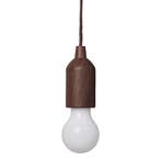 Retro lamp hout motief met koord 90cm, Verzenden, Nieuw