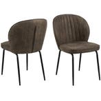 Rebellenclub Bodo Eetkamerstoel - Set Van 2 - Bruin - Nieuw, Verzenden, Nieuw, Bruin