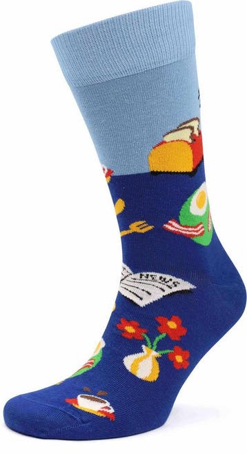 Happy Socks Sokken Brunch maat 41-46 Heren, Kleding | Heren, Sokken en Kousen, Verzenden, Nieuw, Blauw, Happy Socks