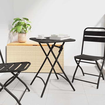 vidaXL Bistrotafel Antraciet 55 x 55 x 72,5 cm Poedergecoat, Verzenden, Nieuw