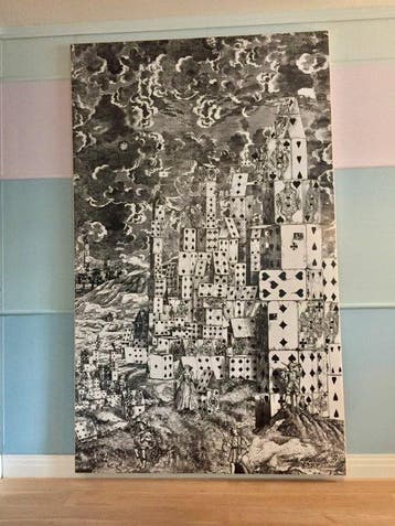 Piero Fornasetti - Panneau - Coton - Cité des Cartes