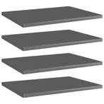 vidaXL Wandschappen 4 st 40x30x1,5 cm spaanplaat hoogglans, Verzenden, Nieuw