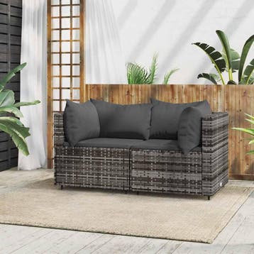 Rattan hoekbank set - Tweede kansje, OP = OP (tuinbank), Tuin en Terras, Tuinbanken, Verzenden, Gebruikt, Rotan
