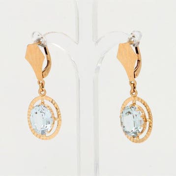 Boucles doreilles - 18 carats Or jaune - Spinelle