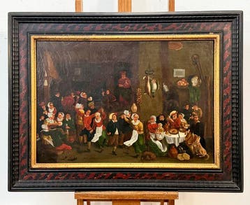 Scuola fiamminga (XVIII-XIX) - Festa popolare in una taverna