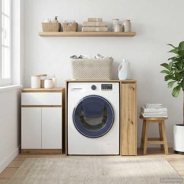 vidaXL Wasmachinekast Artisan Eiken 87 x 60 x 89 cm Bewerkt, Verzenden, Nieuw